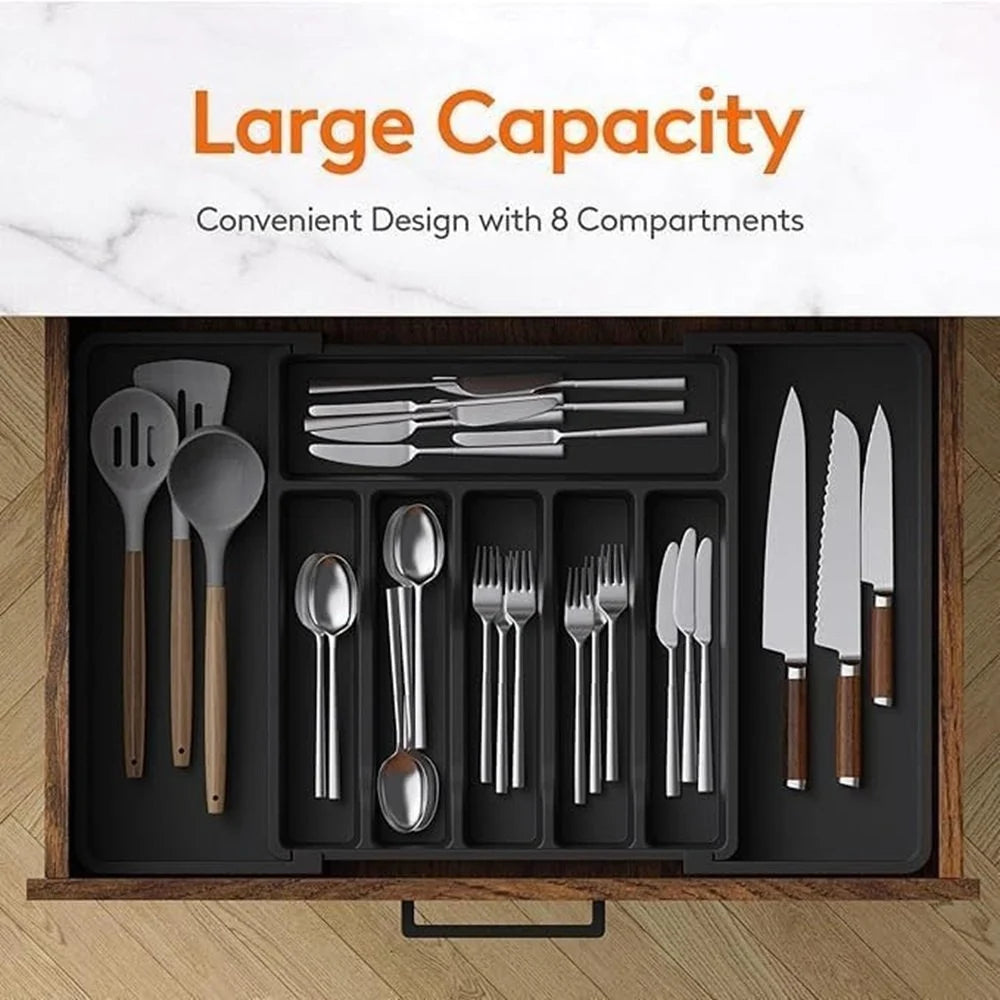 Utensil Organizer for Kitchen, 8 Drawers - Grab Tokri