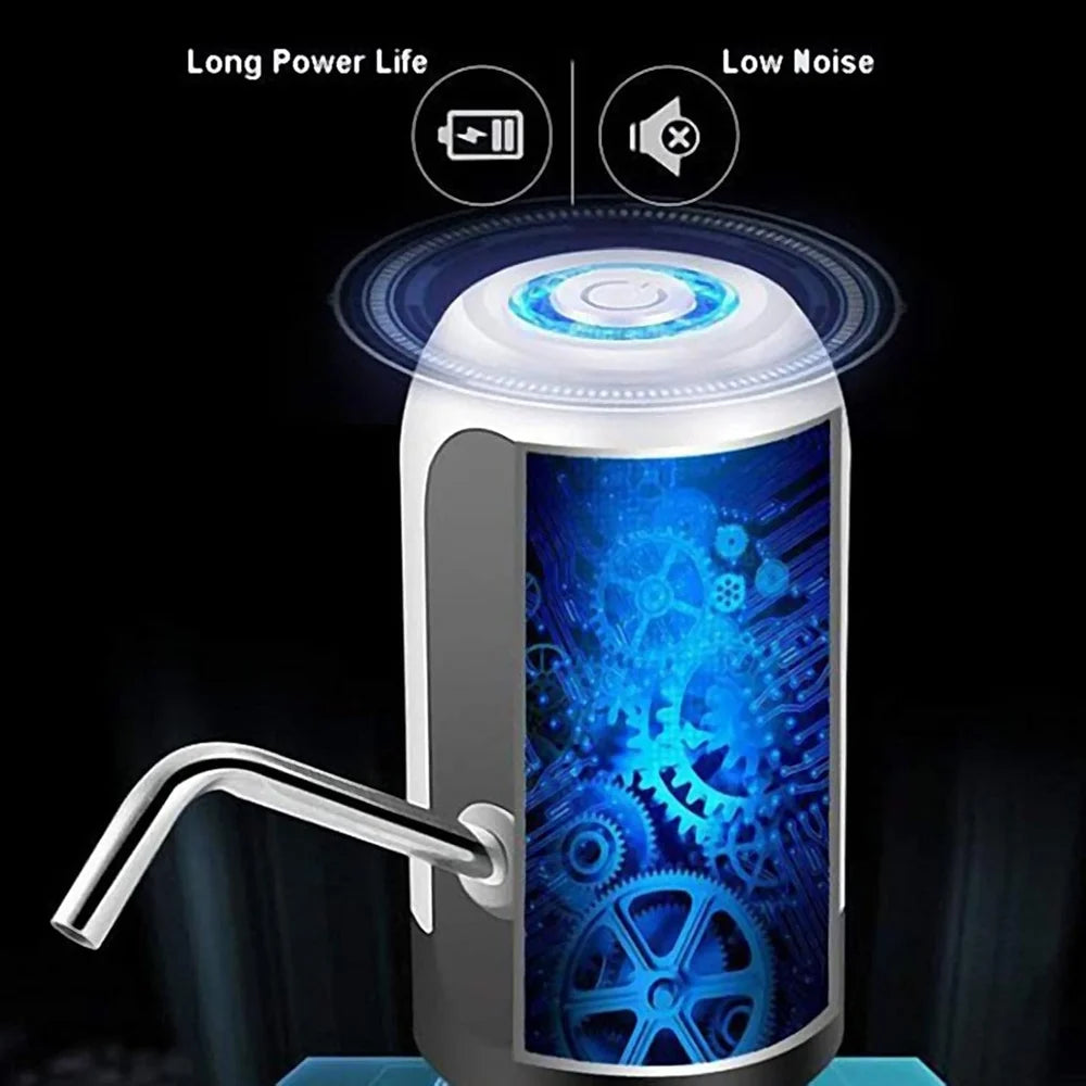 Automatic Water Bottle Dispenser Pump | Wireless Rechargeable Drinking Pump for 20 Liter Bottle - Grab Tokri