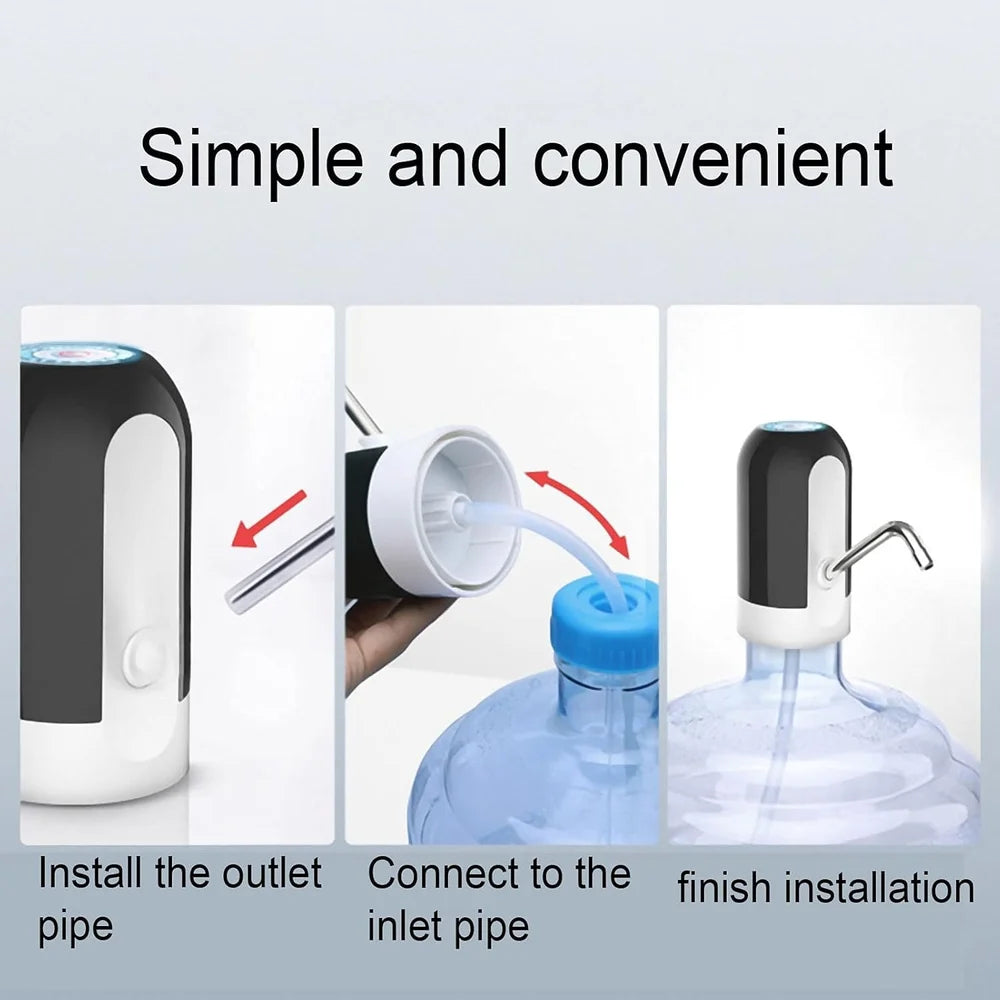 Automatic Water Bottle Dispenser Pump | Wireless Rechargeable Drinking Pump for 20 Liter Bottle - Grab Tokri