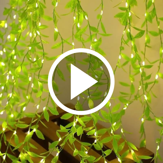 LED Green Leaf Curtain Lights